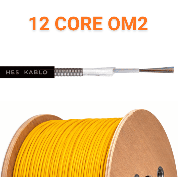 12 Core Fiber Optik Kablo OM2 MM
