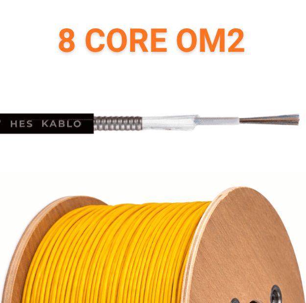 8 Core Fiber Optik Kablo OM2 MM
