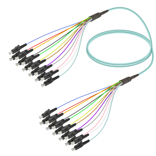 Fanout Kablo LC/UPC-LC/UPC 12 Fiber MM OM3